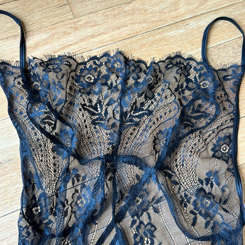 Black Lace Lingerie One Piece